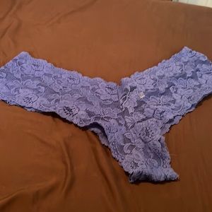 Purple lacy booty shorts by Fredericks of Hollywood